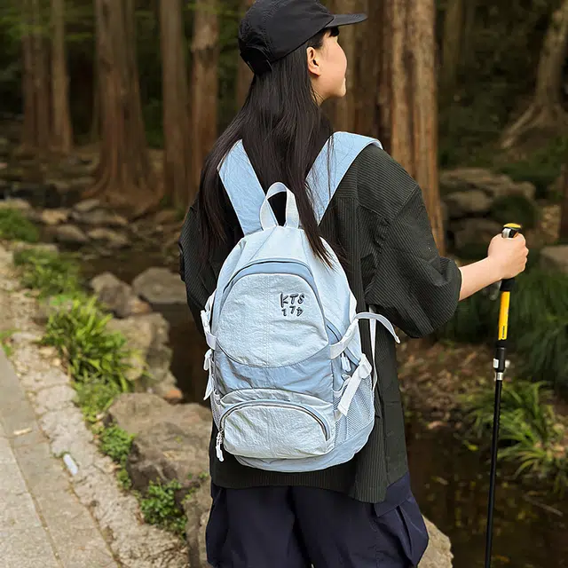 笛贝嘉 轻便拼色时尚通勤百搭 尼龙 双肩包 男女同款情侣款 多色
