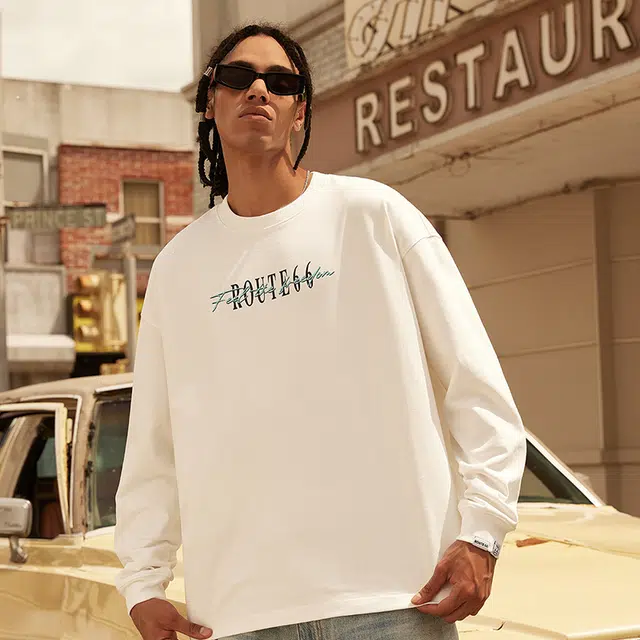 ROUTE 66 Vintage Print Long Sleeve Tee