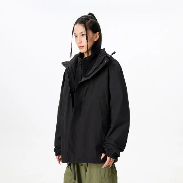 雅鹿  三合一日常通勤休闲百搭宽松连帽  防水防风保暖冲锋衣 男女同款