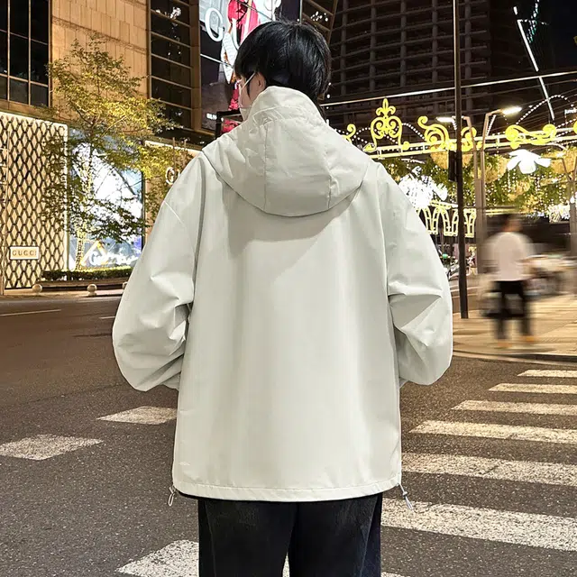 金盾 美式高街时尚百搭潮流宽松连帽休闲夹克外套 男女同款