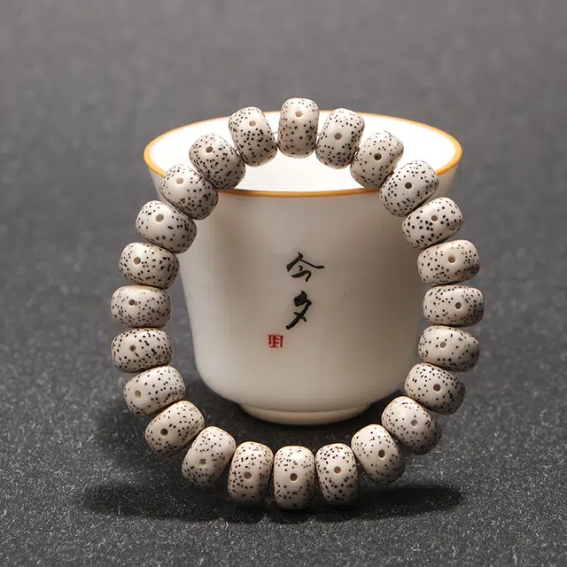 今夕 文玩佛珠 桶珠 绕指柔原生态高油密 星月菩提 手串 男女同款情侣款
