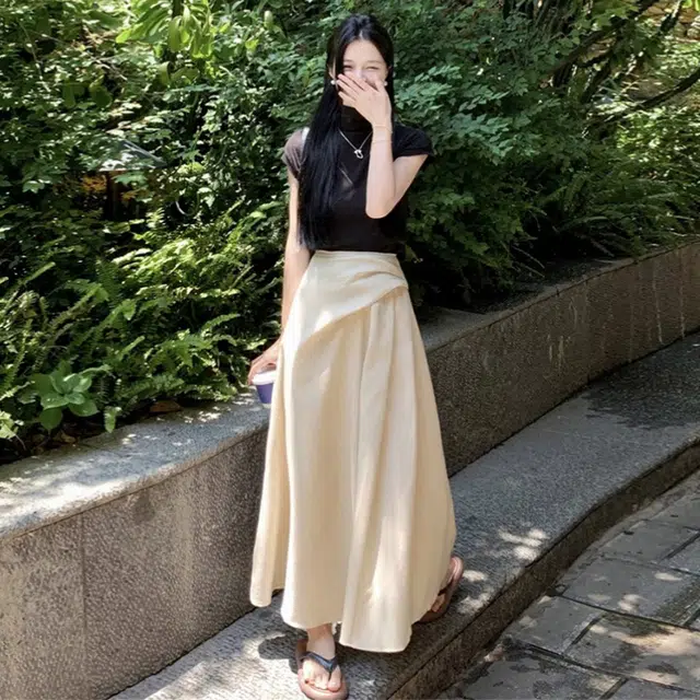 依钗 多风格融合的短袖上衣与半身裙夏季时尚穿搭裙装套装 女款