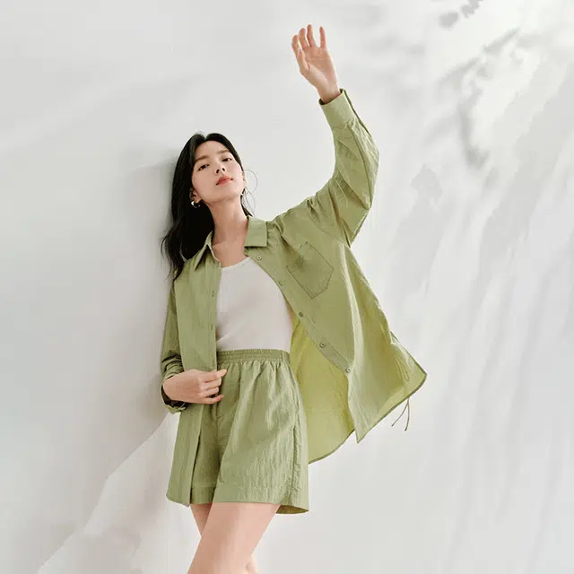 茵曼 防晒薄款直筒运动百搭休闲短裤 女款