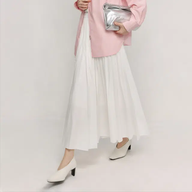 茵曼 百搭纯色高腰中长款半身休闲长裙 女款