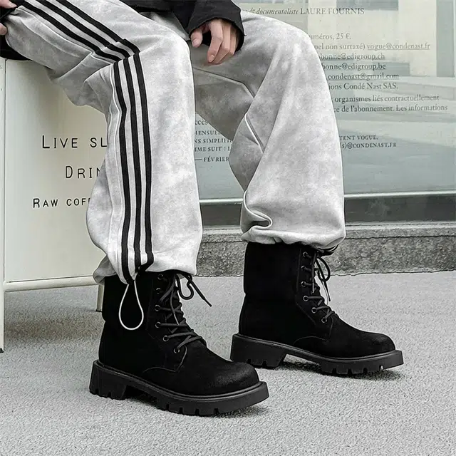 驰狼 大头复古工装 马丁靴 男款