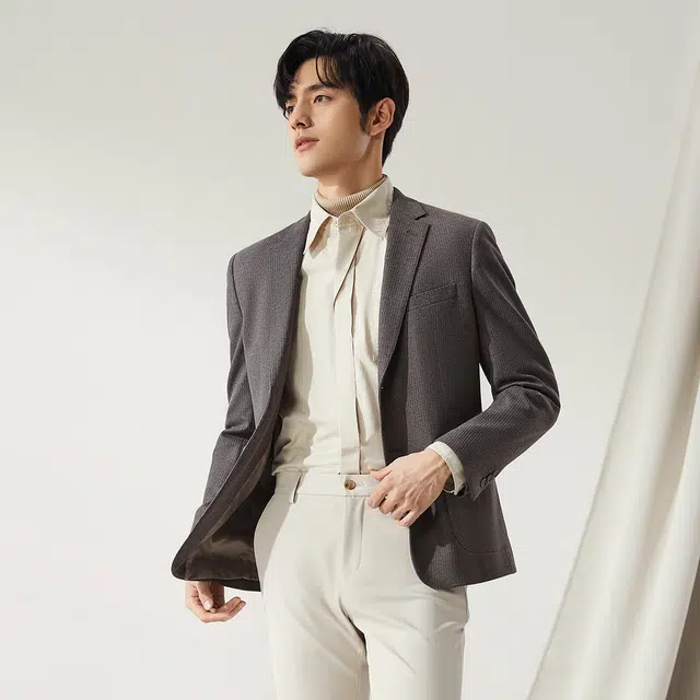 SEVEN High-End Line Casual Blazer Khaki
