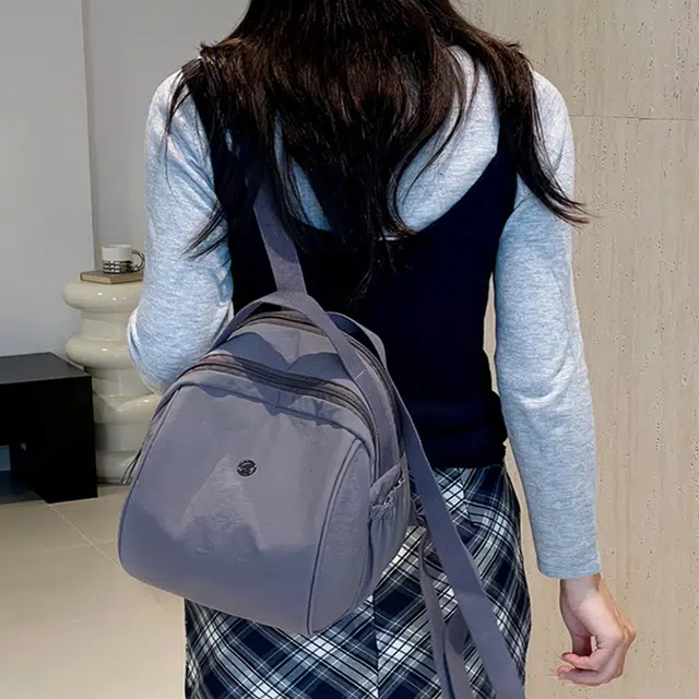 雅鹿 简约时尚旅行出差通勤 尼龙 双肩包 女款 黄色/紫色/白灰色/黑色