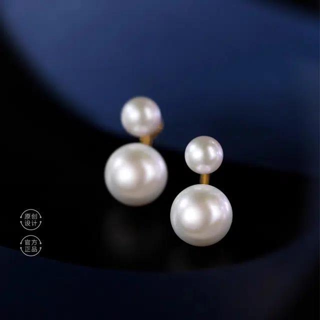 海蒂 辰星 正圆强光 淡水珍珠 耳环 女款