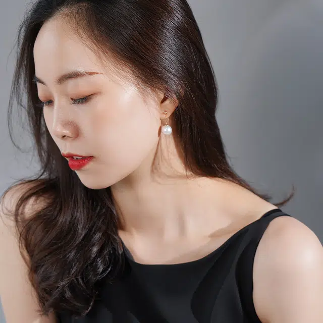 海蒂 简灵流苏款高级感淡水珍珠  珍珠耳线 女款