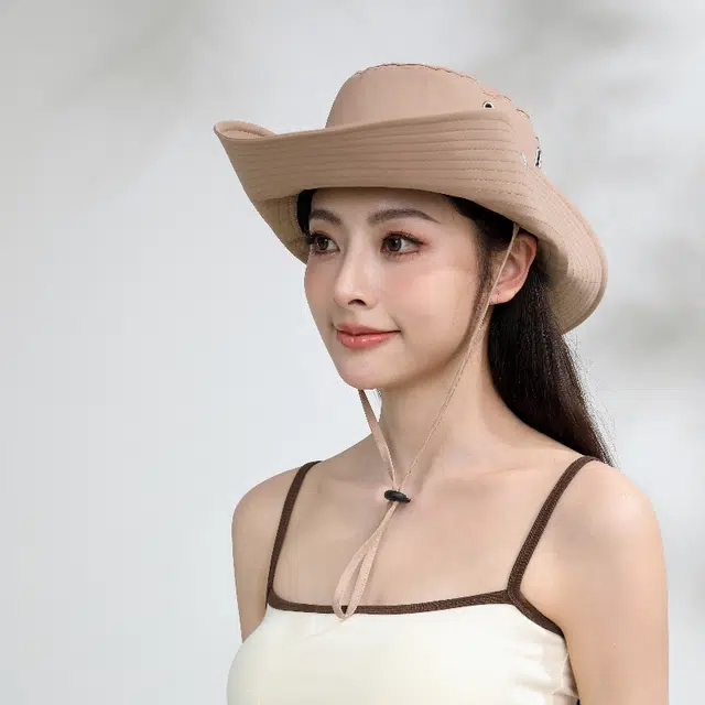 匹克 遮阳防晒网眼透气户外海边登山徒步可系绳防风 聚酯纤维 渔夫帽 男女同款情侣款 多色