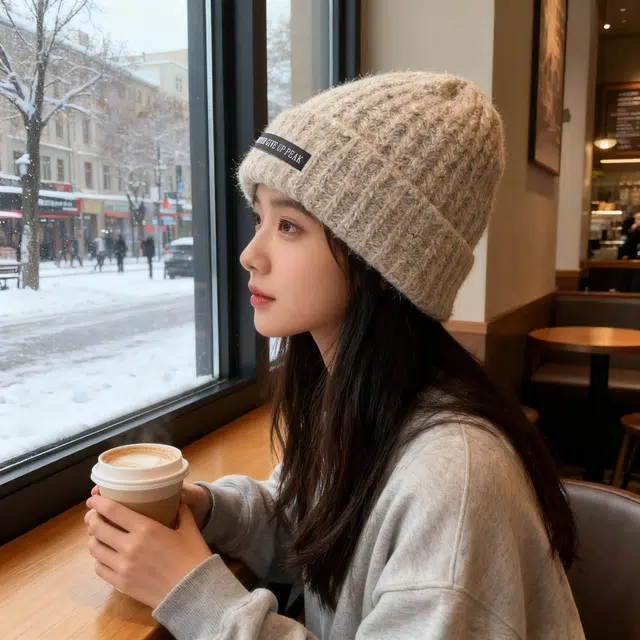 匹克 高品质柔软显白保暖大头围护耳防冻 再生涤纶 绒线帽 男女同款情侣款