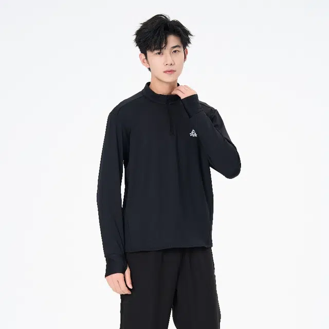匹克 纯色宽松简约长袖卫衣针织运动束脚裤休闲运动套装 男款 黑色