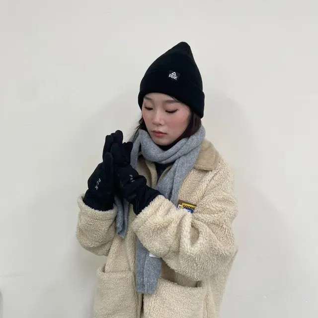 匹克 大格纹 防寒保暖亲肤 三件套 绒线围巾 男女同款情侣款