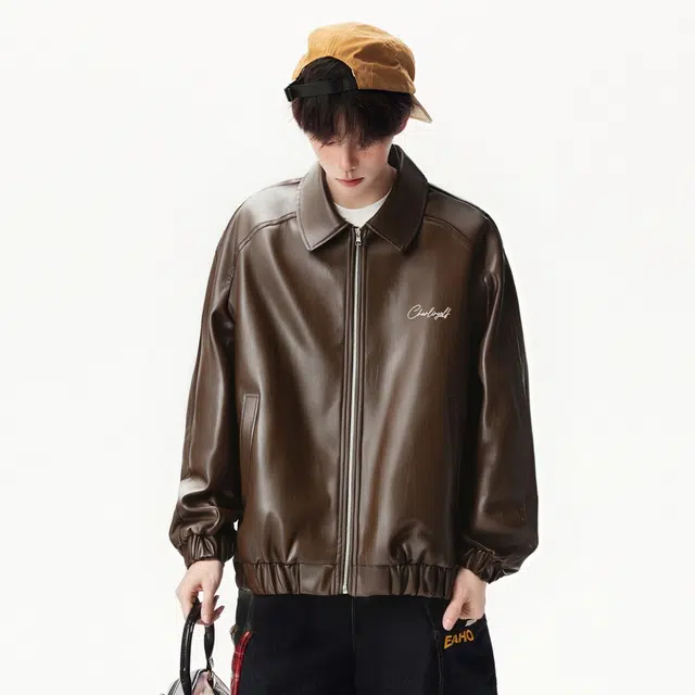 Charlie Golf PU Leather Jacket