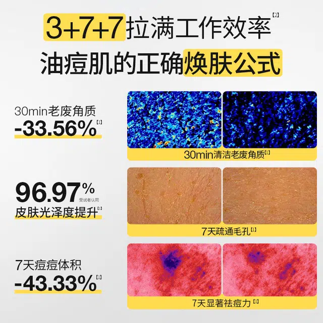 羽素平糙焕肤提亮祛痘祛闭口粉刺修护保湿涂抹式面膜 舒缓去角质控油 混合型肤质油痘肌