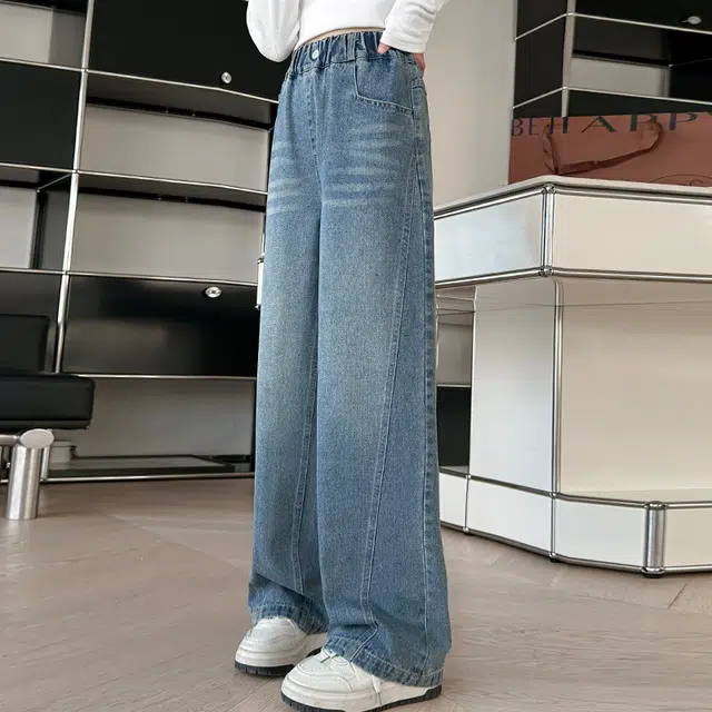 木木屋牛仔裤 舒适休闲百搭洋气 蓝色 儿童款