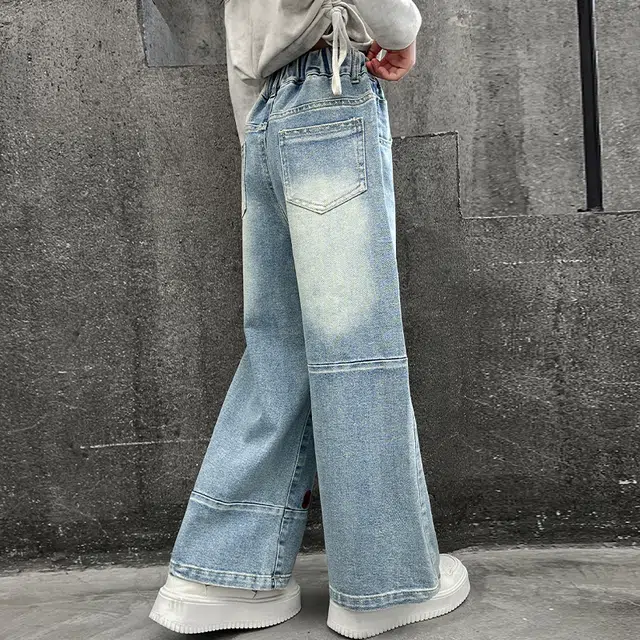 木木屋牛仔裤 洋气舒适休闲百搭 蓝色 儿童款