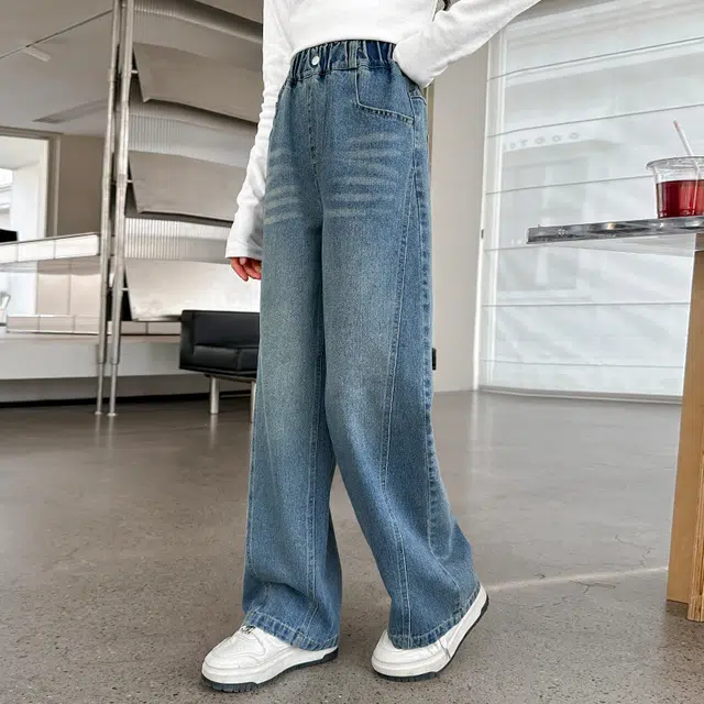 木木屋牛仔裤 舒适休闲百搭洋气 蓝色 儿童款