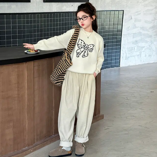 木木屋 舒适潮流洋气百搭纯色毛衣 白色 青少年