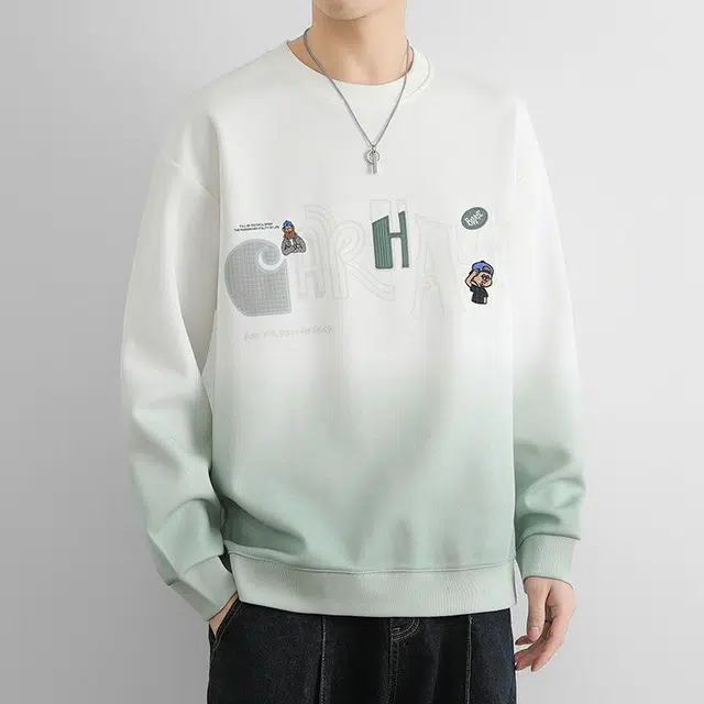 隐狼世家 圆领卡通男士秋冬季潮流印花宽松打底衫春季衣服卫衣 男款