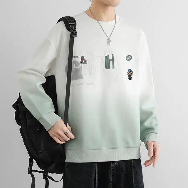 隐狼世家 圆领卡通男士秋冬季潮流印花宽松打底衫春季衣服卫衣 男款