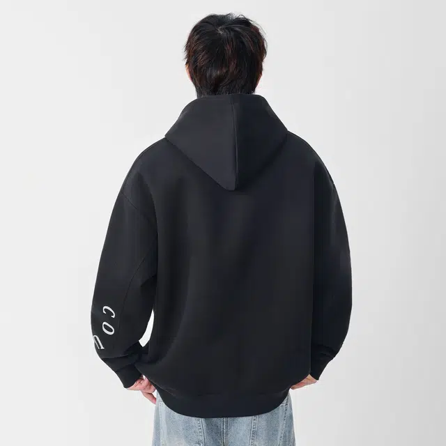 隐狼世家 连帽套头男刺绣宽松春秋季休闲百搭帽衫日系复古潮牌情侣上衣卫衣 男款