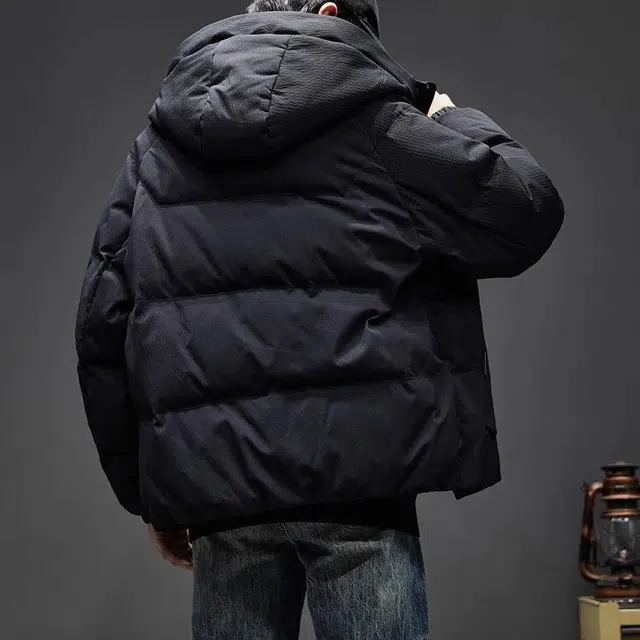 隐狼世家 隐狼世家男冬季潮牌加厚保暖连帽面包服男士休闲外套羽绒服 男款