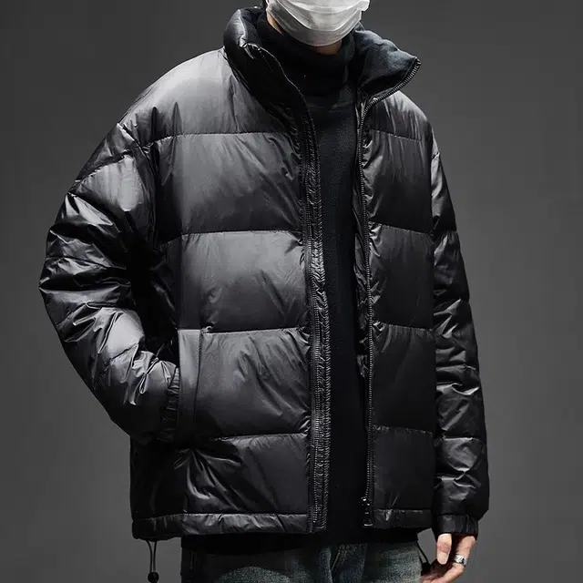 隐狼世家 短款男冬季加厚保暖立领面包服帅气潮牌休闲简约外套羽绒服 男款