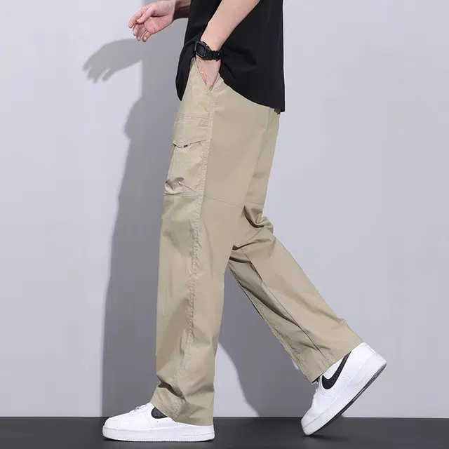 隐狼世家 潮牌工装裤宽松直筒阔腿裤薄款长裤子休闲裤 男款