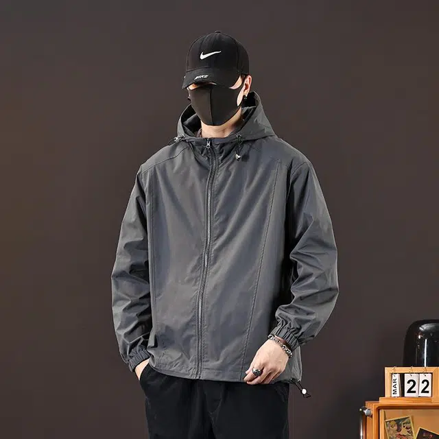 隐狼世家 夹克男士秋季美式工装冲锋宽松连帽户外登山衣服潮牌休闲外套 男款