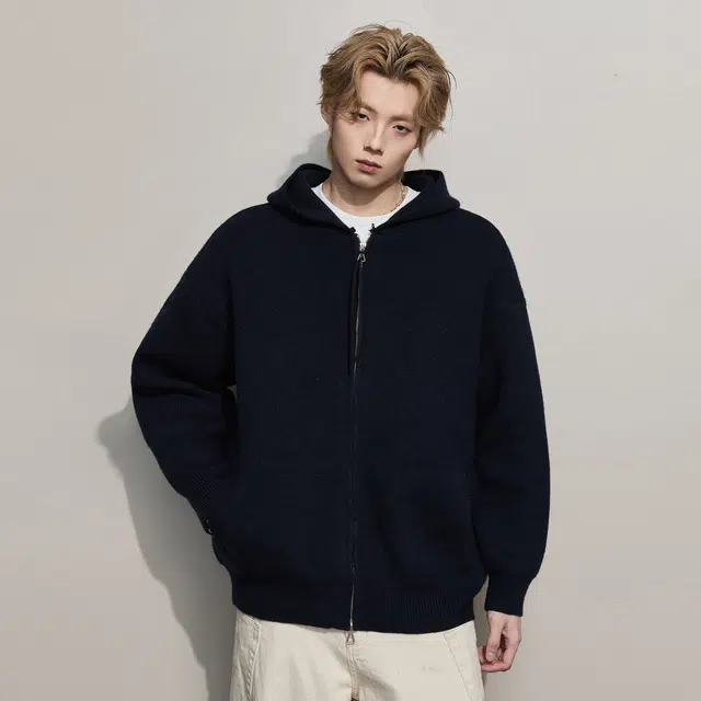 隐狼世家 条纹含羊毛针织衫毛衣男秋冬圆领套头潮牌慵懒休闲情侣外套卫衣 男款