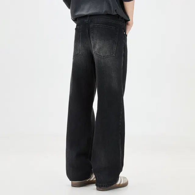 隐狼世家 水洗弯刀男秋季美式高街潮牌宽松直筒阔腿长裤子牛仔裤 男款