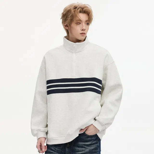 隐狼世家 美式撞色半拉链男生秋季潮牌休闲长袖上衣情侣高领外套卫衣 男款