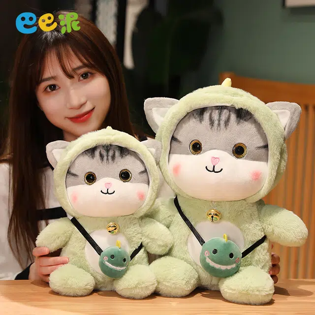 巴巴泥 变身猫咪公仔 可爱小猫 动物 玩偶 毛绒公仔