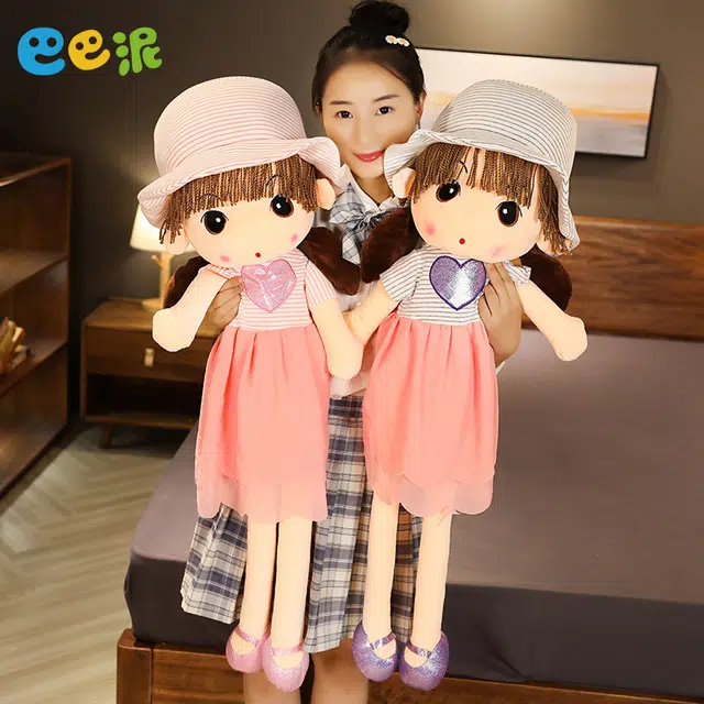 巴巴泥 可爱小女孩布娃娃 玩偶 毛绒公仔