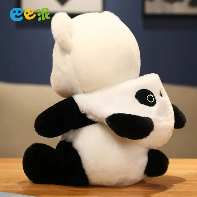 巴巴泥 卡通可爱变身熊猫 变装系列玩具 玩偶 毛绒公仔