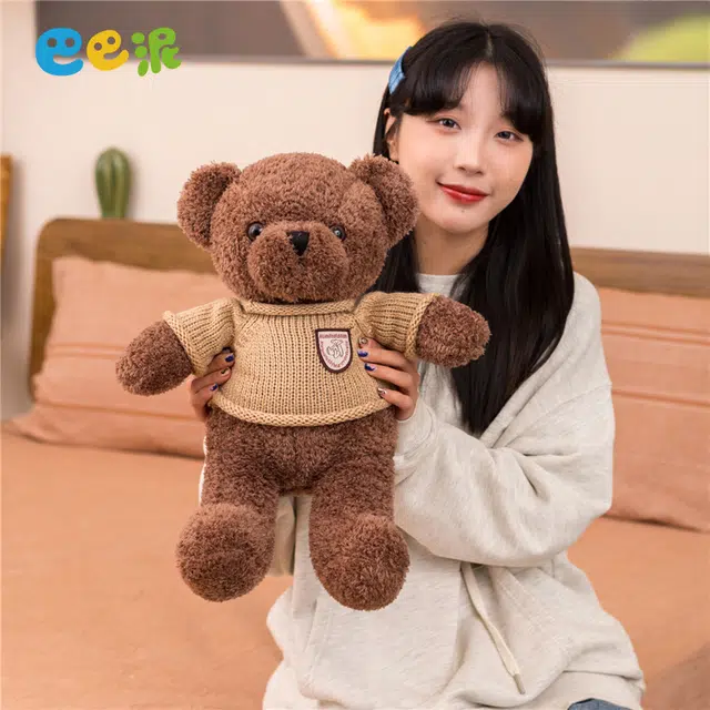 巴巴泥 毛衣熊 小熊公仔抱枕儿童送女朋友生日节日礼物 玩偶 毛绒公仔