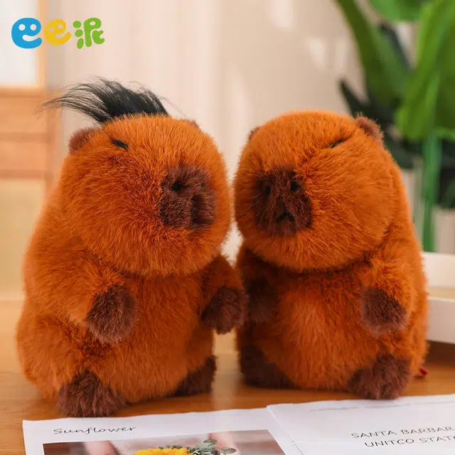 巴巴泥 水豚 丑萌豚鼠 卡皮巴拉 玩偶 毛绒公仔