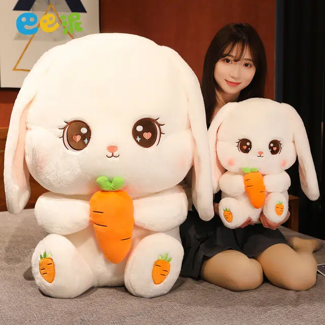 巴巴泥 萝卜兔公仔 抱睡布娃娃儿童送女朋友生日礼物 玩偶 毛绒公仔