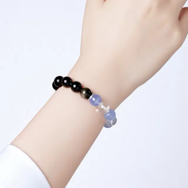 老庙 【升职加薪 前程似锦】梦幻国潮转运珠 新中式时尚设计精致轻奢高级感简约百搭#好运 黑曜石 手串 女款