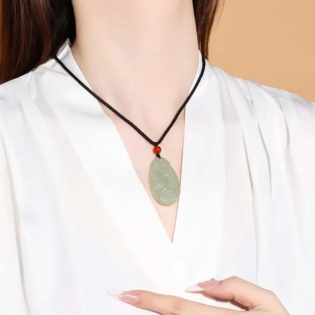 老庙 精雕十二生肖旺财狗精致生肖狗 和田玉 项链 女款