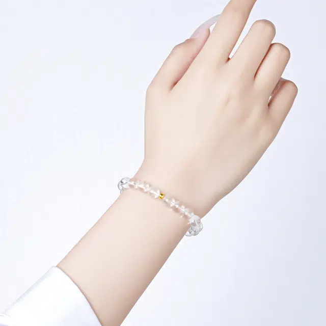 老庙 好运连连 水逆退散 转运时尚简约设计轻奢气质百搭#学业上岸天然 白水晶 手串 女款