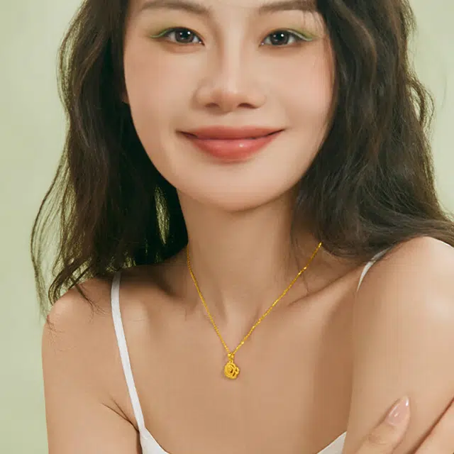 老庙 精致简约玫瑰花金首饰小众闺蜜节日礼盒款 足金 按克计价 吊坠 女款