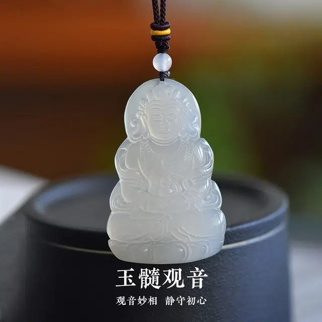 老庙 平安喜乐 国风观音挂坠 新中式民族风精致大气吉祥高级感简约百搭复古#好运连连 玛瑙 吊坠 男女同款情侣款