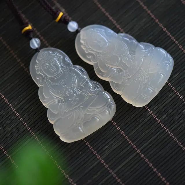 老庙 平安喜乐 国风观音挂坠 新中式民族风精致大气吉祥高级感简约百搭复古#好运连连 玛瑙 吊坠 男女同款情侣款