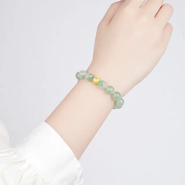 老庙 吉祥如意新中式国风设计精致轻奢典雅气质简约百搭好运 非洲翠 手串 男女同款情侣款