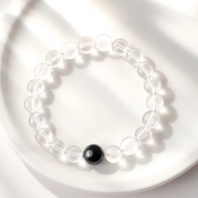 老庙 【净化负能量】万物有灵白 小众精致通勤百搭贵气感#好运天然 白水晶 手串 女款