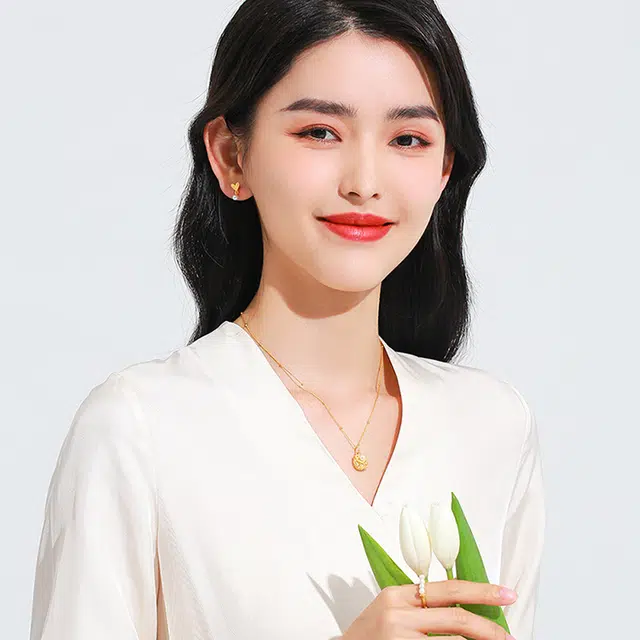 老庙 古法  复古宫廷风 小众设计包包款 足金 按克计价 黄金吊坠 女款