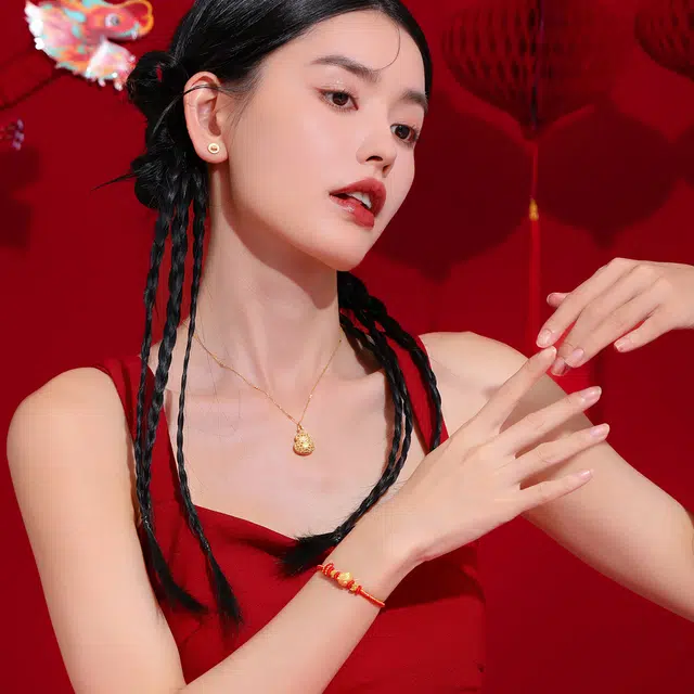老庙 福禄双全吉祥葫芦祥云镂空花丝 吉祥如意挂坠 足金 按克计价 黄金吊坠 女款