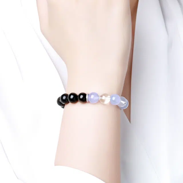 老庙 【升职加薪 前程似锦】梦幻国潮转运珠 新中式时尚设计精致轻奢高级感简约百搭#好运 黑曜石 手串 女款